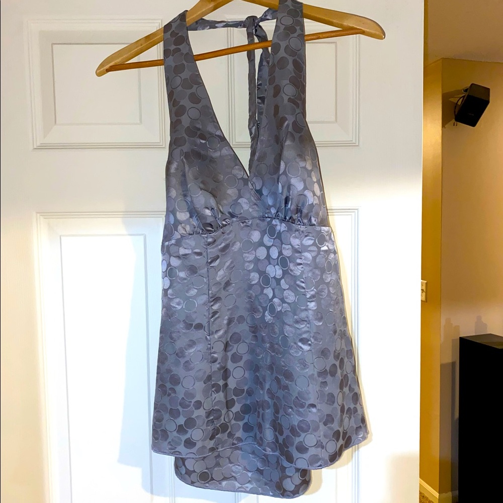 The Limited silver halter top